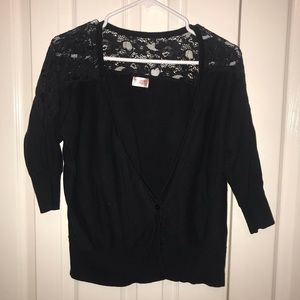 Mossimo Lacy Black Cardigan